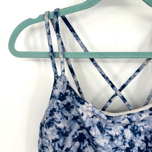 Gap Fit Strappy Sports Bra woman’s size.  l tie dye blue athletic wear - Picture 3 of 7